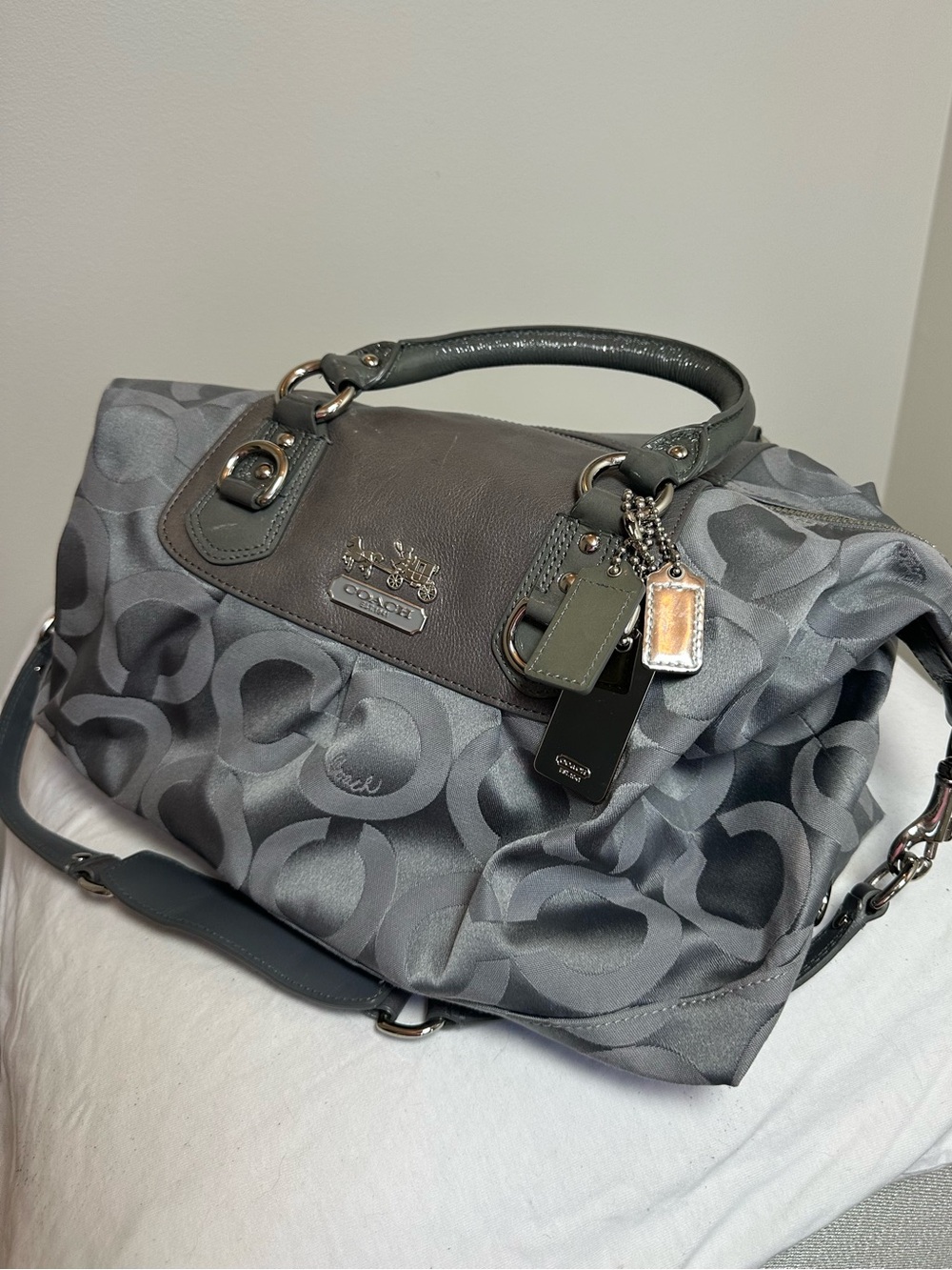 Coach vintage Black Madison Satchel tote bag